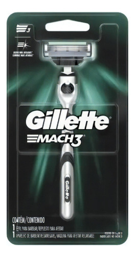 Rastrillo Gillette Mach3 Con 3 Hojas 1 Pza