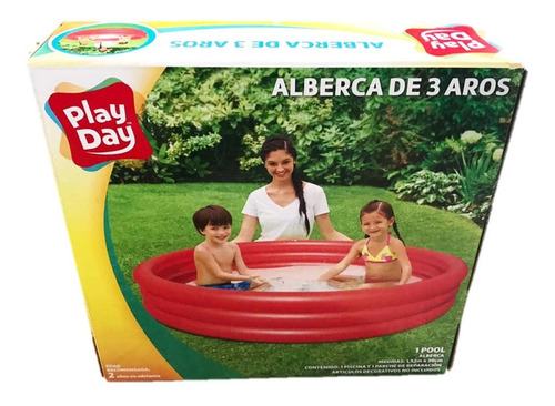 Alberca Inflable Play Day 3 Aros 1.52m X 30cm 1 Rojo