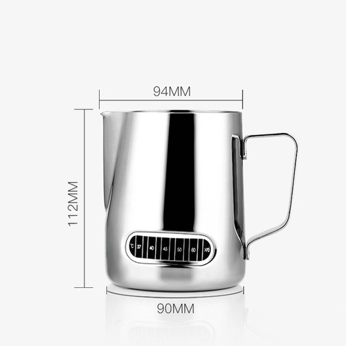 Jarra Para Espumar, Termómetro Para Café, Espumante, Acero