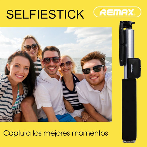 Imagen 3 de 6 de Monopod Selfie Stick De Lujo Remax P4 / Disparador Bluetooth