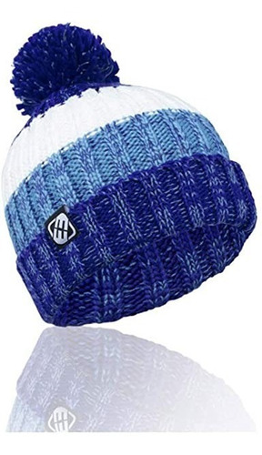 Gorro De Lana Pompom Freegun Azul