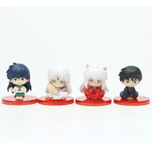 Set 4 Figuras Inuyasha Kagome Sesshomaru Miroku Kawai Regalo