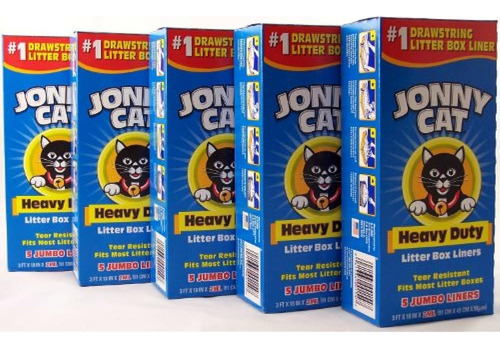 Jonny Cat Litter Box Liners Heavy Duty Jumbo 5 Por Caja 5 Pa