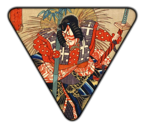 #56 - Cuadro Triangular 33 X 33 Cm Samurái Japón Arte Katana