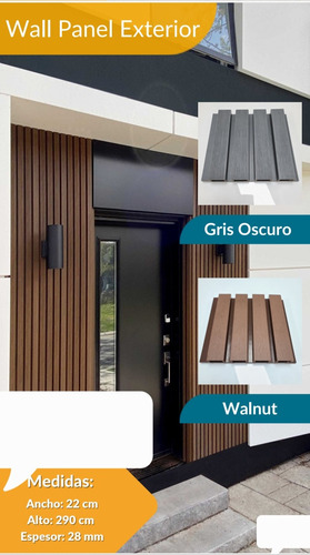 Vi Wall Panel Pvc Walnut -marrón  Exterior 2.90x22x28mm