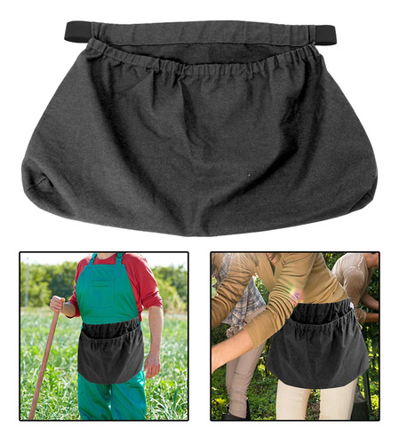 Delantal De Recolección De Malezas Para Jardineros, Negro