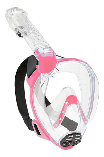 Máscara De Mergulho E Snorkeling Full Face Cressi Mini Baron Cor Transparente/Rosa