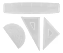 Comprar 4 Unids\u002Fpa Regla Tema Molde De Resina Molde Molde Molde Mold