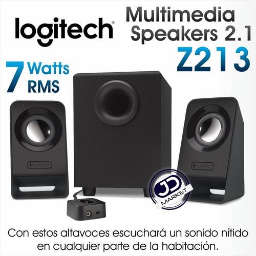 Sistema De Sonido 2.1 Logitech Z213 Full Bass Compact Design