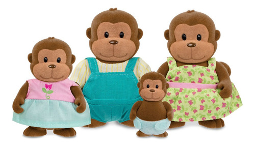 Muñeco Familia Animalitos De Peluche Monos Li'l Woodzeez