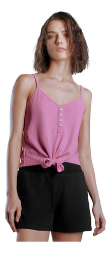 Top Rosa Tirantes Con Amarre Holly Land N777 Para Mujer