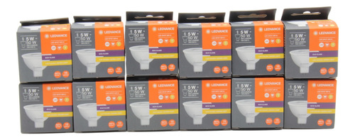12 Focos Ledvance Mr16 Led 5w 2700k 100-240v Gu5.3 85139