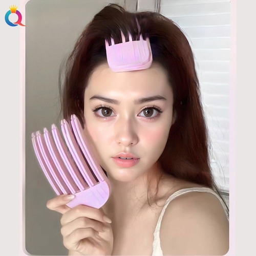Hair Root Fluffy Clips Air Bangs, Horquilla Rizada Exquisita