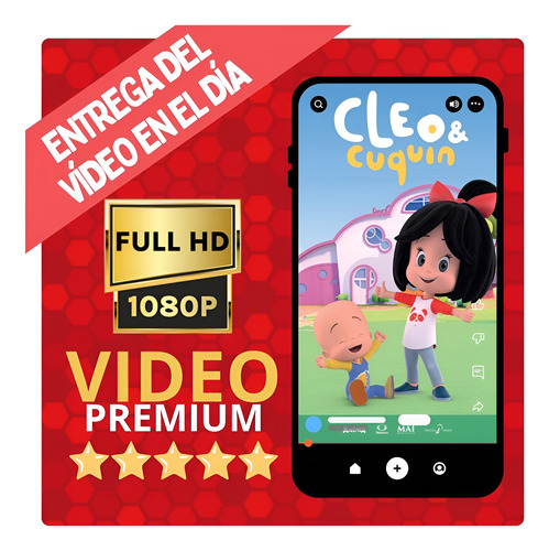 Invitación Digital Animada De Cumpleaños Infantil - Tiziben Cleo Y Cuquin