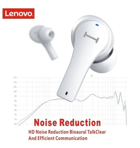Audifono Lenovo Tws Qt82 Blanco -electromundo