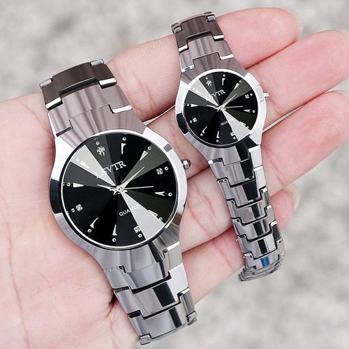 Reloj Hombre Dama Moda Casual Pareja Correa Metálica