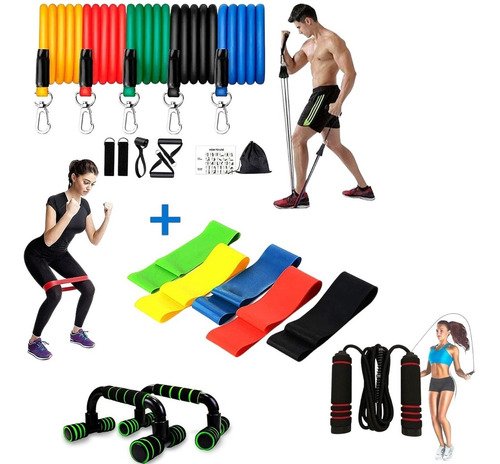Kit Treino 19 Pçs Isometria Muscular Completo Ginástica K4