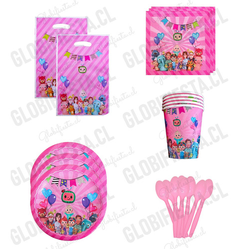 Pack Full Cumpleaños Globos Cocomelon Bebe Cotillon X10