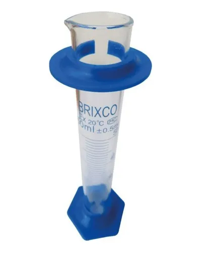 Probeta De Vidrio Base Plástica Graduada De 10ml
