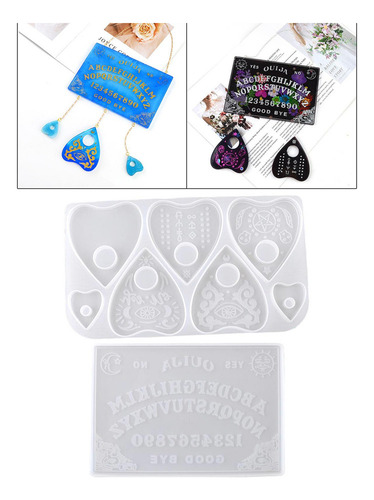 2x Ouija Heart Planchette Molde De Silicona De Resina Moldes