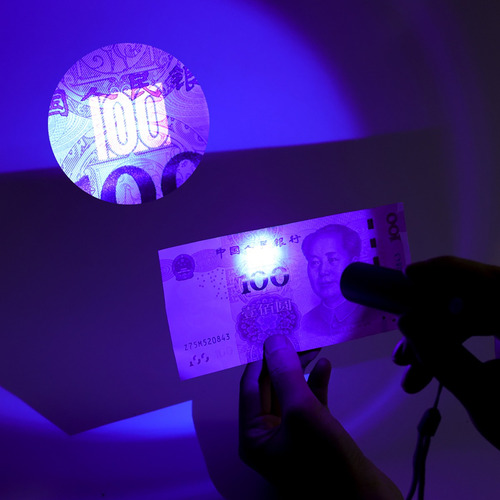 Linterna Led Uv De 365 Nm, Mini Portátil, Luz Violeta, Orina