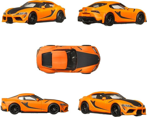 Hot Wheels 2 Pack Fast & Furious Toyota Supra Cor Laranja