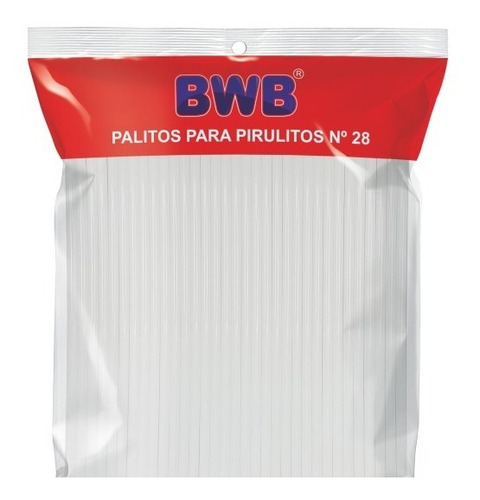 700 Palito Para Pirulito  28 Cm  Grande Branco Bwb 