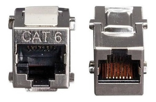 Emenda Painel Modular Rj45 Cat6 Femea 8 X 8 Blindado (2uni)