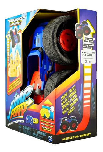 Air Hogs Super Soft Auto Radio Control Jump Fury Spin Master Color Azul/rojo