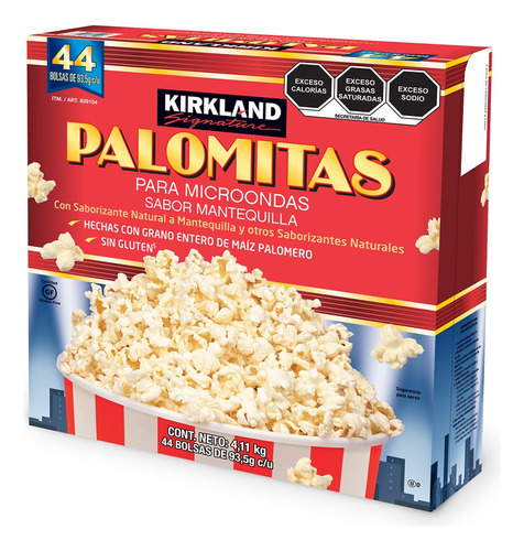 Palomitas Microondas De Mantequilla Kirkland Sin Gluten 44pz