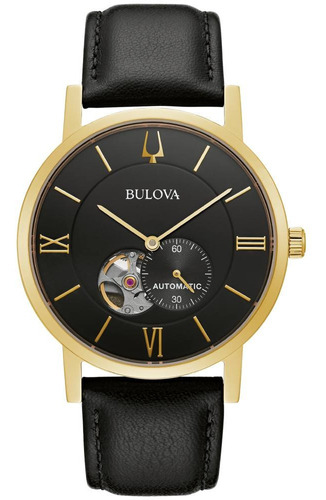97a154 Reloj Bulova American Clipper Automatic Cafe/dorado
