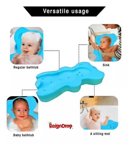  Yinrunx Tapete de esponja para bañera de bebé, recién nacidos,  niños y niñas, plegable, suave, con forma de pétalo, tapete cilíndrico para  baby shower, tapete de baño (adecuado para bebés de