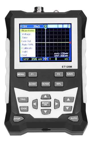 Osciloscópio Portátil Et120m Portátil 120mhz Colorido