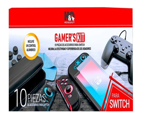 Gamer's Kit H&q Para Switch. Control Y Accesorios 10 Piezas.