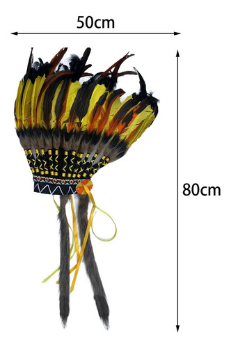 Diadema Con Sombrero Indio De Jefe Americano Para Fiesta De