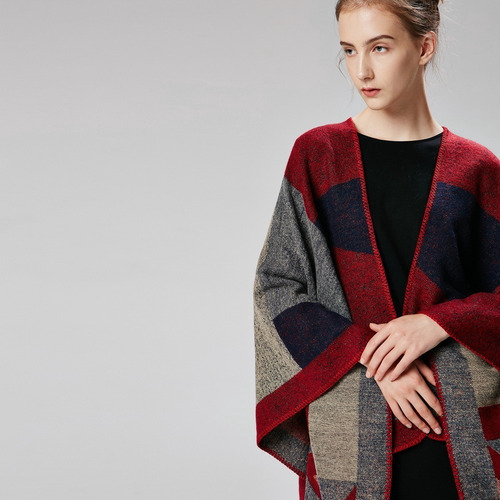Poncho Capa For Mujer Dama Chal Abrigo