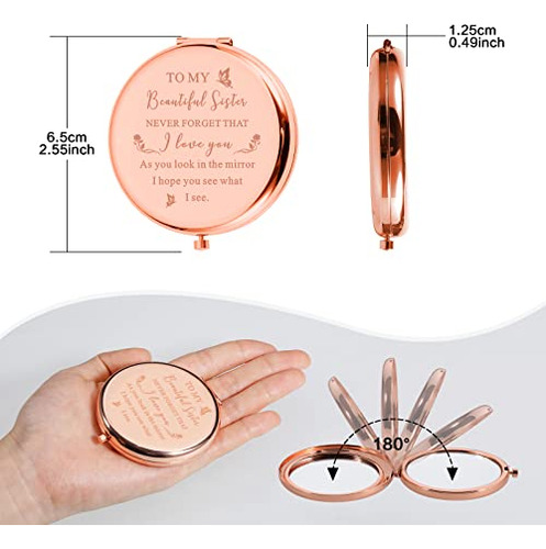 Espejo Compacto De Maquillaje Para Mejor Hermana Y Amiga