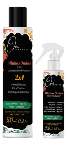 Oxê Cosmetics Minhas Ondas Balm Máscara E Spray Finalizador