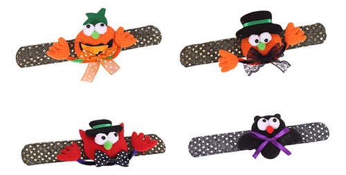 Pulseras De Halloween Light Slap, 4 Unidades, Regalos De Dib