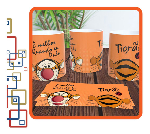 Caneca Tigrão Saltitante 325m Ursinho Pooh Presente Criativo
