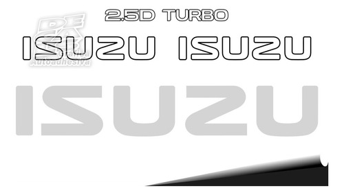 Calco Isuzu 2 Laterales + Calcos Del Portón 2.5 D Turbo Kit