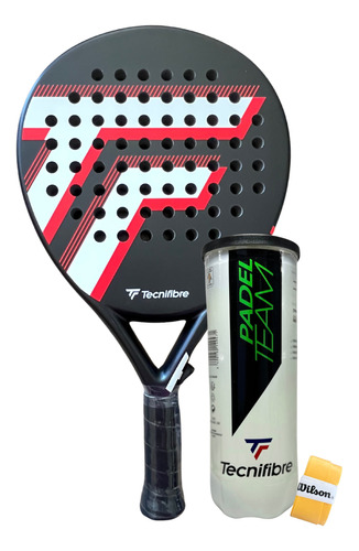 Pack Pala Wallmaster One +tarro Pelota Tecnifibre +overgrip 