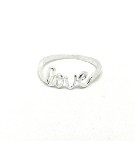 Anillo Para Mujer Dama Con Letras Love Amor Plata Ley .925