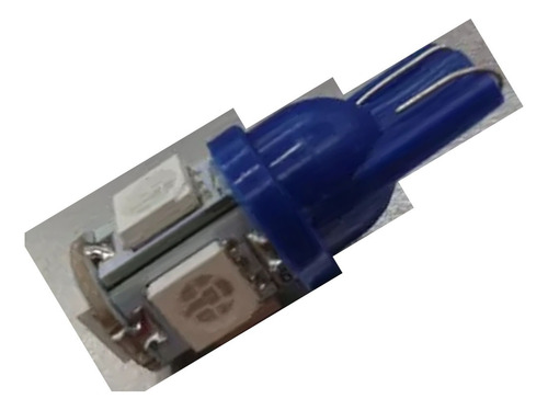 Foco Microled - 2 Focos T10 5 Smd 5050 Led Azul A 12v
