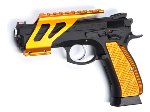 Cachas Aluminio Cz Shadow Sp-01 Pistola Empuñadura Naranja