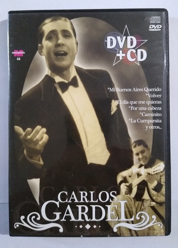 Carlos Gardel Dvd + Cd Nuevos Originales Con 18 Éxitos 