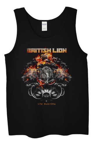 Polera Musculosa British Lion The Burning Rock Abominatron