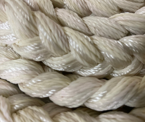 Imagen 2 de 2 de Cuerda (soga) Para Hamaca Beige Y Blanco Con Ganchos