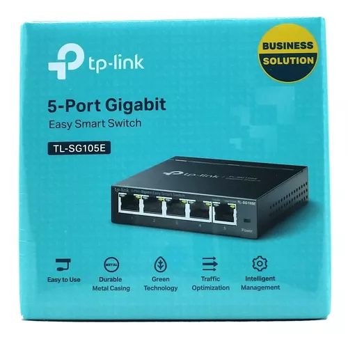Switch Smart Easy 5 Puertos Gigabit - TP-LINK - TL-SG105E