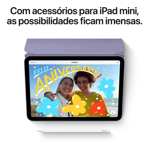 Apple iPad Mini (6ª geração) 8.3" Wi-Fi 64GB - Cinza-espacial